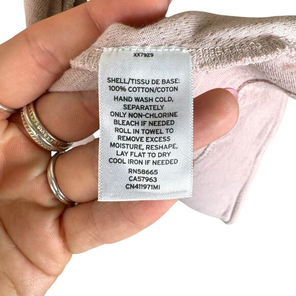 Caslon Blush Pink Open Front Cotton Knit Casual Cardigan Lightweight Jacket - Picture 12 of 12